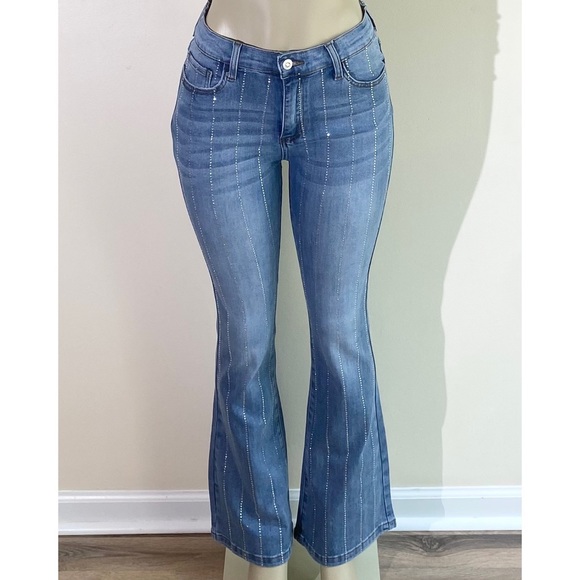 Rhinestone' Boot Cut Jeans ✨✨✨ - Picture 3 of 6